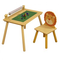 Masuta 4 in 1 activitati Lion Jungle de scris cu rola de hartie si placa LEGO si scaunel cu spatar din lemn si spatiu de stocare Liberty House Masuta 4 in 1 activitati Lion Jungle de scris cu rola de hartie si placa LEGO si scaunel cu spatar din lemn si spatiu de stocare Liberty House